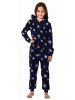NORMANN Jumpsuit Overall Schlafanzug Pyjama langarm Sterne - 70318 in marine