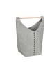 relaxdays Wäschesammler in Hellgrau/ Natur - (B)62 x (H)68 x (T)34,5 cm