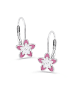 schmuck23 Silber Ohrringe 925 Blume 1,0 cm x 1,0 cm