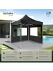 tectake Aluminium Pavillon Olivia inklusive Spannseilen, Heringen und Tragetasche, schwa
