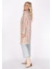 IZIA Damen Cardigan in Wollweiss Mehrfarbig