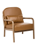 Beliani Sessel SELDE in Weiß/Braun - (W) 67 x (H) 82 x (L) 82 cm