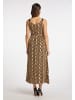 faina Maxikleid in Beige Schlange