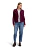 CARTOON Strick-Cardigan mit Fransen in Dark Aubergine
