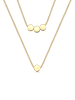 Elli Halskette 925 Sterling Silber Geo, Kreis in Gold