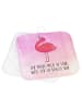 Mr. & Mrs. Panda Topflappen Flamingo Stolz mit Spruch in Aquarell Pink