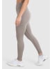 SMILODOX Kompression Leggings Amaze Ripp in Taupe