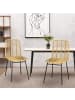 HOMCOM Esszimmerstühle-44L x 58B x 85H cm-Gelb