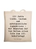 Mr. & Mrs. Panda Tragetasche Spruch 100. Geburtstag mit Spruch in Creme