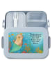 Mr. & Mrs. Panda Bento Box Wassermann Astrologie Design mit Spruch in Blau Pastell