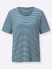 WITT WEIDEN Shirt in marine-weiß-gemustert