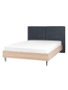 Beliani Doppelbett IZERNORE in Grau/Schwarz/Braun - (W) 167 x (H) 112 x (L) 215 cm