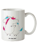 Mr. & Mrs. Panda Kaffeetasse Einhörner Umarmen ohne Spruch in Weiß