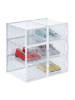 relaxdays 6 x Schuhbox in Volltransparent