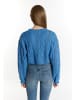 myMo Damen Strick Cropped Pullover in Himmelblau