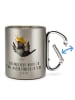 Mr. & Mrs. Panda Tasse Rabe Sombrero mit Spruch in Silber