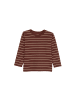 Marc O'Polo KIDS-BOYS Longsleeve in CRIMSON BROWN STRIPE