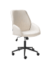 Beliani Bürostuhl CASTILE in Beige/Schwarz - (W) 64 x (H) 96 x (L) 64 cm