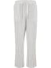 Urban Classics Urban Classics Striped Crinkle Resort Pants in offwhite/black