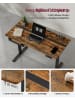 VASAGLE Schreibtisch Balok in Vintagebraun - (B)120 x (H)(72-120) x (T)60 cm
