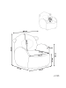 Beliani Kindersessel ULA in Weiß/Braun - (W) 54 x (H) 55 x (L) 55 cm