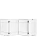 Pawhut Hunde Absperrgitter Weiß 183L x 24,5B x 61H cm