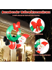 COSTWAY 120cm LED Weihnachtsmann mit Kranz in Rot
