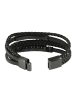 Adeliás Herren Armband – Lederarmband aus Leder 19 cm in schwarz