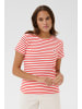 Kaffe T-shirt KAliddy Regular fit in Chalk/Poppy Red - Pink Flower