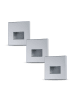 paulmann Bundle Wandeinbauleuchte Edge Silber 3er Pack