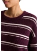 Marc O'Polo DENIM Gestreifter Strickpullover relaxed in Medium Brown Melange