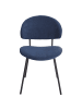 Beliani 2er-Set Esszimmerstuhl KIANA in Blau/Schwarz