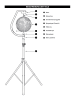 SATISFIRE Spiegelkugel 40cm mit Stativ und Motor in schwarz