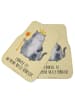 Mr. & Mrs. Panda Fußmatte Fürs Auto Katze König mit Spruch in Gelb Pastell