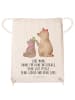 Mr. & Mrs. Panda festival tasche Bär Kind mit Spruch in Creme