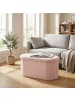 relaxdays Sitzbank in Rosa - (B)76 x (H)38 x (T)38 cm