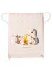 Mr. & Mrs. Panda Turnbeutel Pinguin Lagerfeuer ohne Spruch in Creme