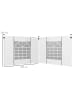 Outsunny Seitenteile für Pavillon,295L x 195H cm,Weiß