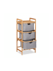 relaxdays Wäschesortierer in Natur/Grau - (B)44 x (H)96 x (T)34,5 cm