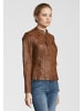 7eleven Bikerjacke Lederjacke "BASTIA" in cognac