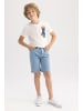 DeFacto Jeansshorts BERMUDA in Hellblau