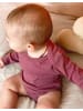 OrganicEra Baby Langarmbody in Bordeaux Melange