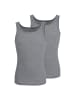 CECEBA Tank-Top 2Er Pack Classic Double Rib in grau-mittel-melange