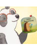 Mr. & Mrs. Panda Glas-Untersetzer Igel Blumen Design mit Spruch in Weiß