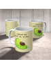 Mr. & Mrs. Panda Kaffeebecher Avocado Schwangerschaft mit Spruch in Gelb Pastell