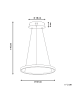 Beliani Pendelleuchten JORDAN in Silber - (W) 40 x (H) 110 x (L) 40 cm