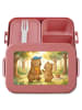 Mr. & Mrs. Panda Bento Box Bär Kind Pommes Design ohne Spruch in Rot Pastell