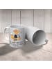 Mr. & Mrs. Panda Kaffeetasse Juristin Humor mit Spruch in Grau Pastell