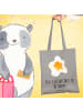 Mr. & Mrs. Panda schulterbeutel Spiegelei Ei mit Spruch in Light Grey