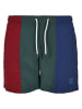 Urban Classics Badeshorts in burgundy/bottlegreen